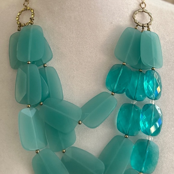 Statement Necklace- Teal - Picture 2 of 4